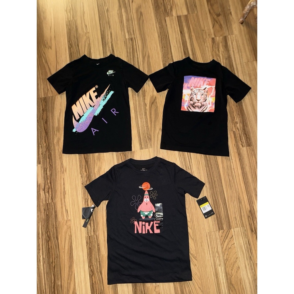 Nike Boys Youth Sz Small S 8 T-shirt Graphic Tee Shirt Cotton Lot SpongeBob‎
